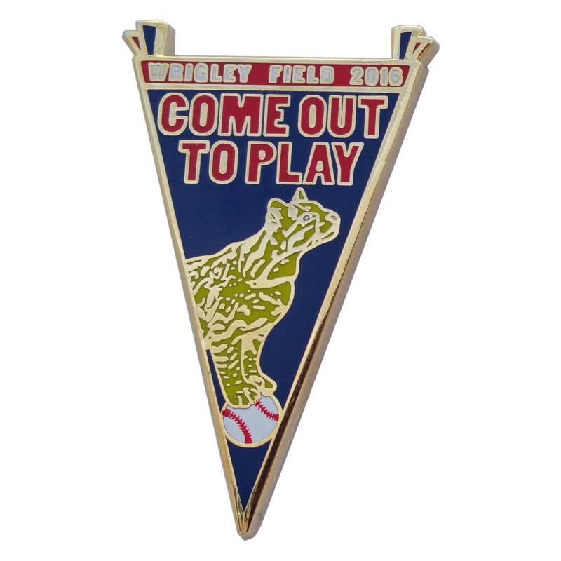 Gold Ocelot Wrigley Field Wimpel Pin -2016 Phish & Cubs Hut Revers von AntPharms