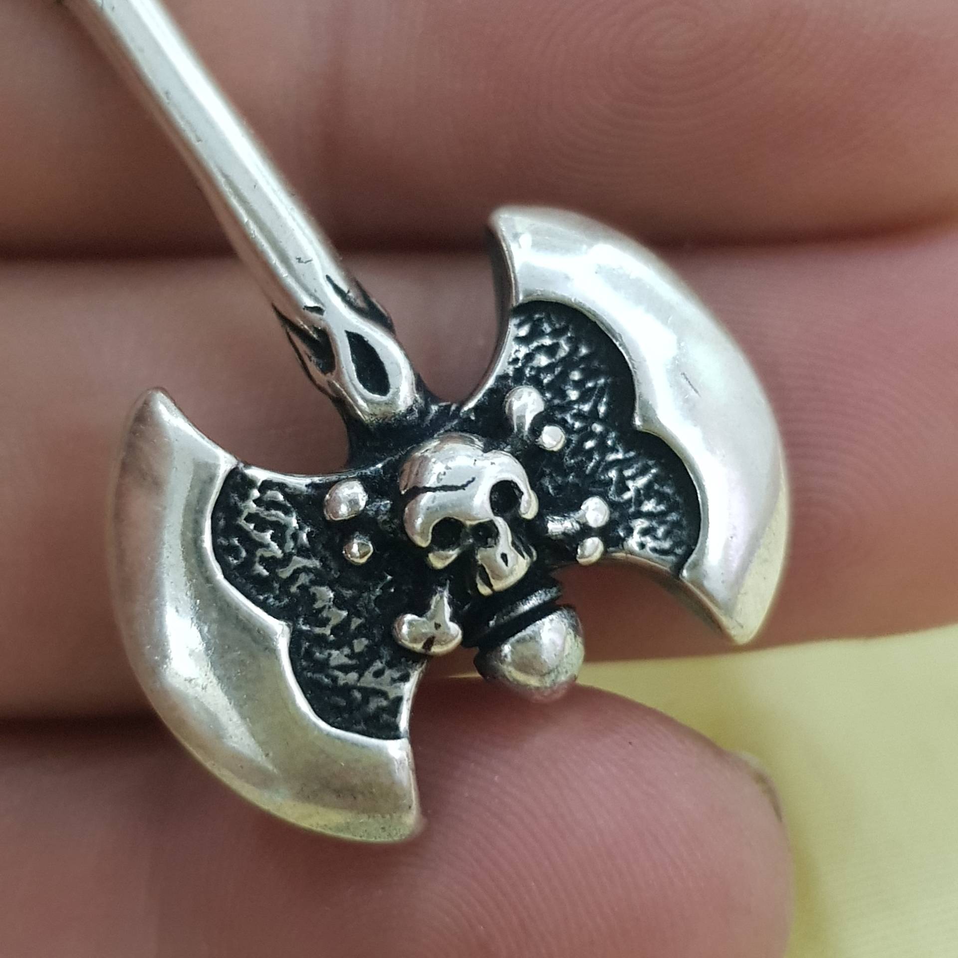 Silver Ossuary Pendant, Skull Jewelry, Memento Mori Ring, Jewelry For Men, Biker Pendant, Gothic Pendant von Antalya2020