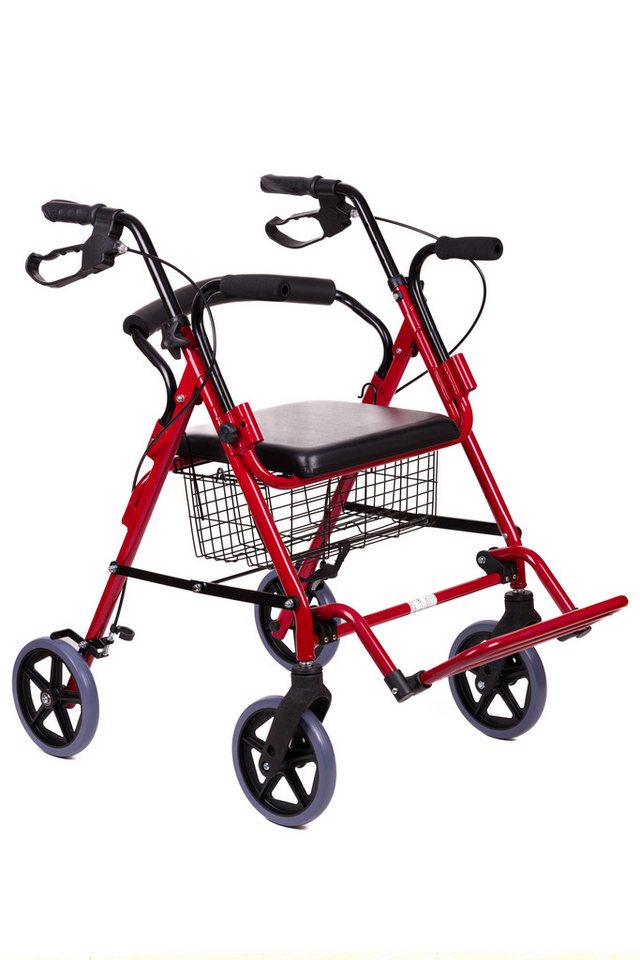 Antar Rollator Aluminium Zusammenklappbar Rollator mit Fußstütze und Korb von Antar