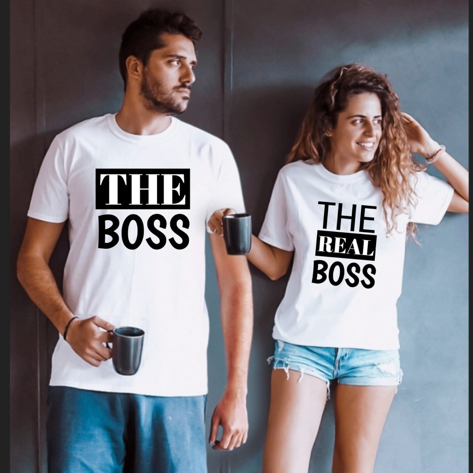 Das Boss-Shirt, Das Echte Partnerlook, Unisex-T-Shirt, The Boss Die Real Boss-Shirts, Familien-Matching-Shirts, Boss-Shirt von AntarBoutique