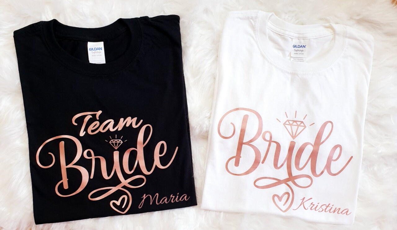 Personalisiertes Jga Kleid | Junggesellinnen Abschied Feier Kleid Braut & Team T-Shirt Abschied, Hochzeit Geschenk von AntarBoutique