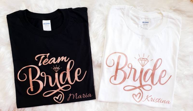 Personalisiertes Jga Kleid | Junggesellinnen Abschied Feier Kleid Braut & Team T-Shirt Abschied, Hochzeit Geschenk von AntarBoutique