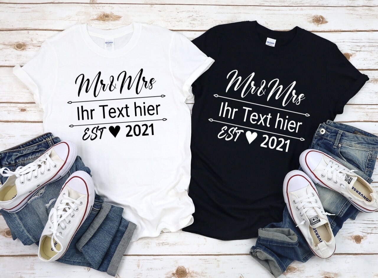 Mr Und Mrs Hemden, Hochzeitshemden, Hochzeitstag T-Shirt Personalisiert. Hochzeitsgeschenk von AntarBoutique