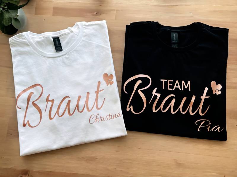 Personalisiertes Jga Shirt Braut & Team Mit Wunschnamen Für Junggesellinnenabschied Shirts, Bride T-Shirt , Hochzeit Geschenk von AntarBoutique
