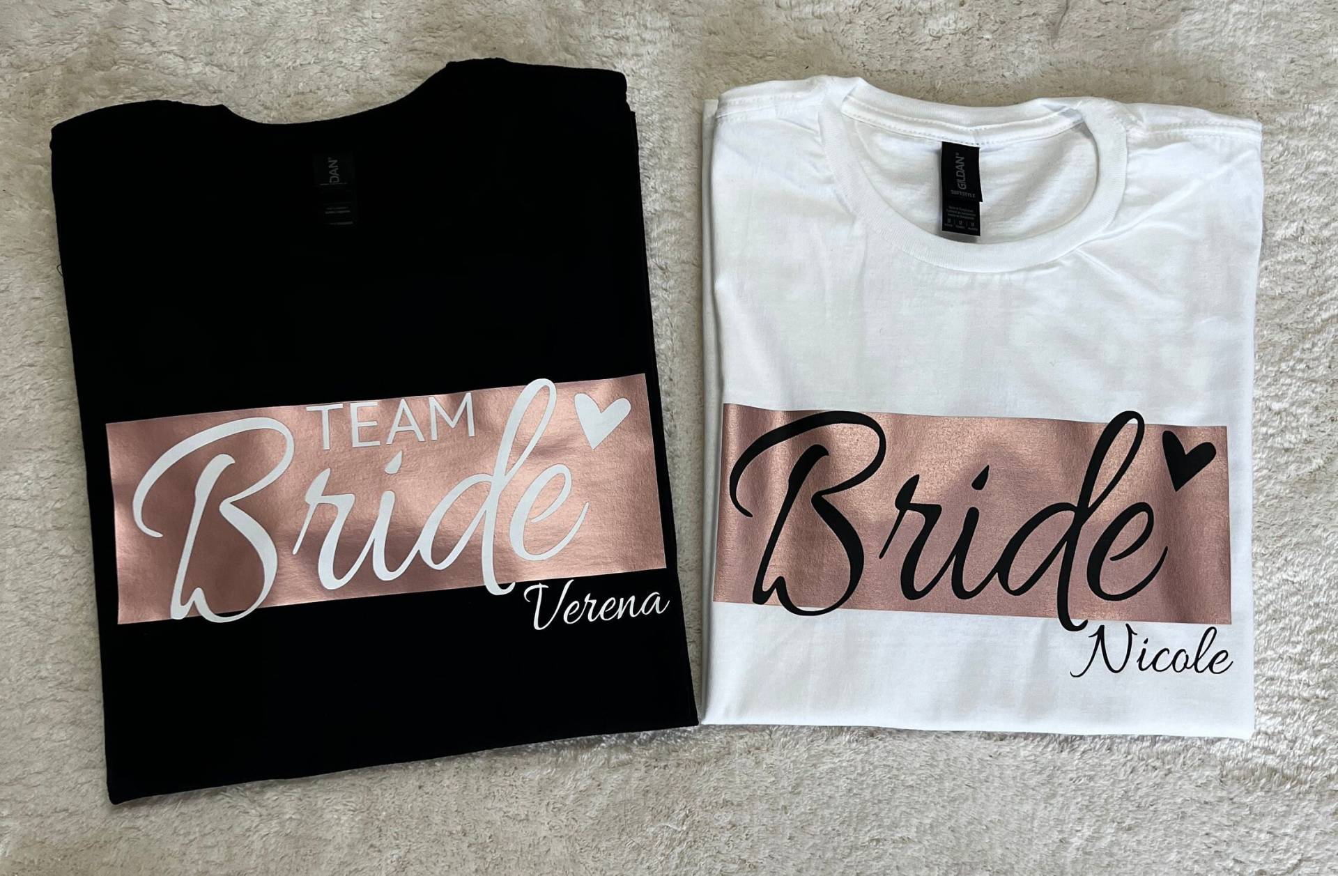 Personalisiertes Jga Shirt, Bride & Team Bride, Junggesellinnenabschied Feier Shirt , Geschenk Brautjungfern Junggesellinnen Abschied von AntarBoutique