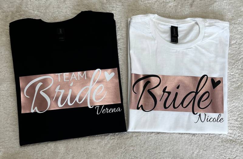 Personalisiertes Jga Shirt, Bride & Team Bride, Junggesellinnenabschied Feier Shirt , Geschenk Brautjungfern Junggesellinnen Abschied von AntarBoutique