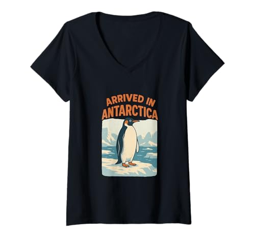 Damen Antarktis Reise Reise Kreuzfahrt Geschenk für Frauen Männer Influencer T-Shirt mit V-Ausschnitt von AntarcticaGoods