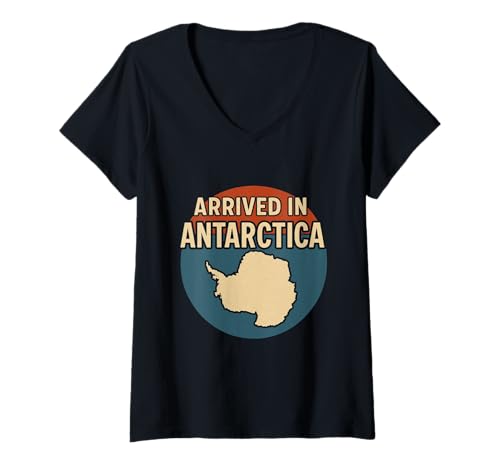 Damen Antarktis Reise Reise Kreuzfahrt Geschenk für Frauen Männer T-Shirt mit V-Ausschnitt Damen Antarktis Reise Reise Kreuzfahrt Geschenk für Frauen Männer T-Shirt mit V-Ausschnitt von AntarcticaGoods