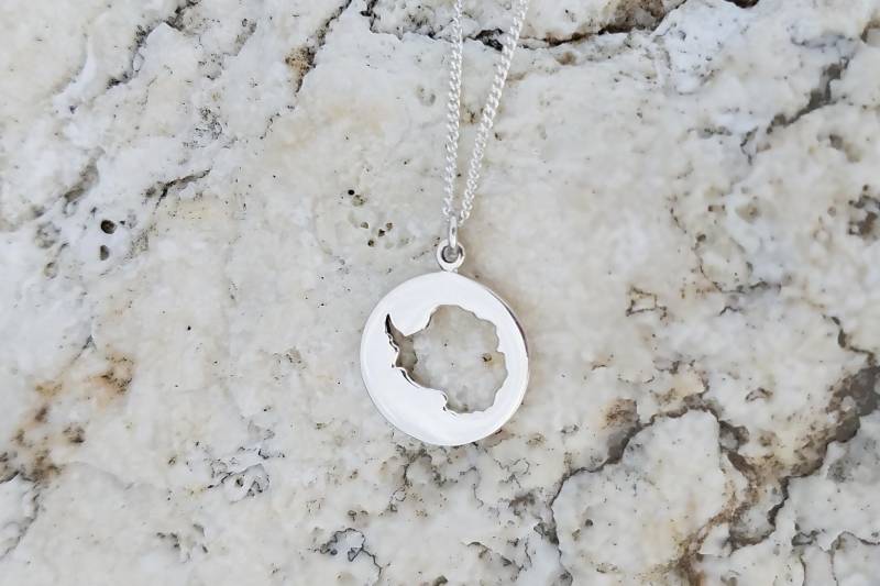 Antarktis Anhänger 925 Silber, Kleines Geschenk von AntarcticaJewellery