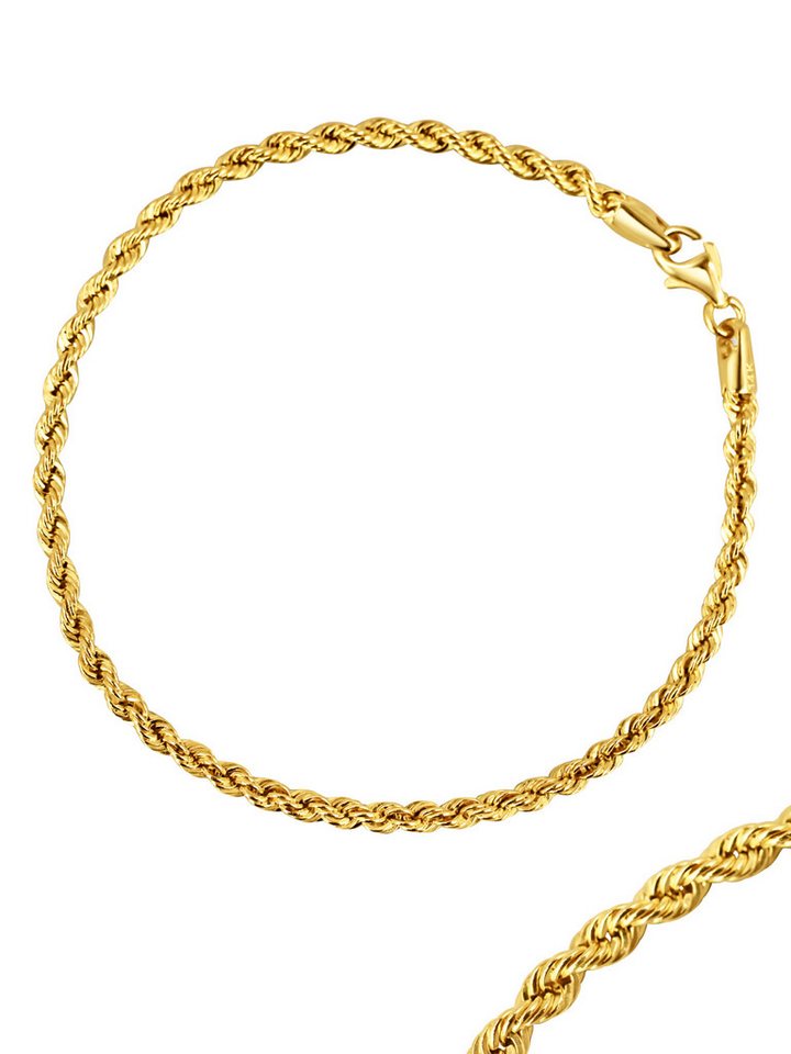 Antares Gold Goldarmband Isabel 14K Gold Damen Armband – Edles Seil Design, 18 cm, (585) Echtgold von Antares Gold
