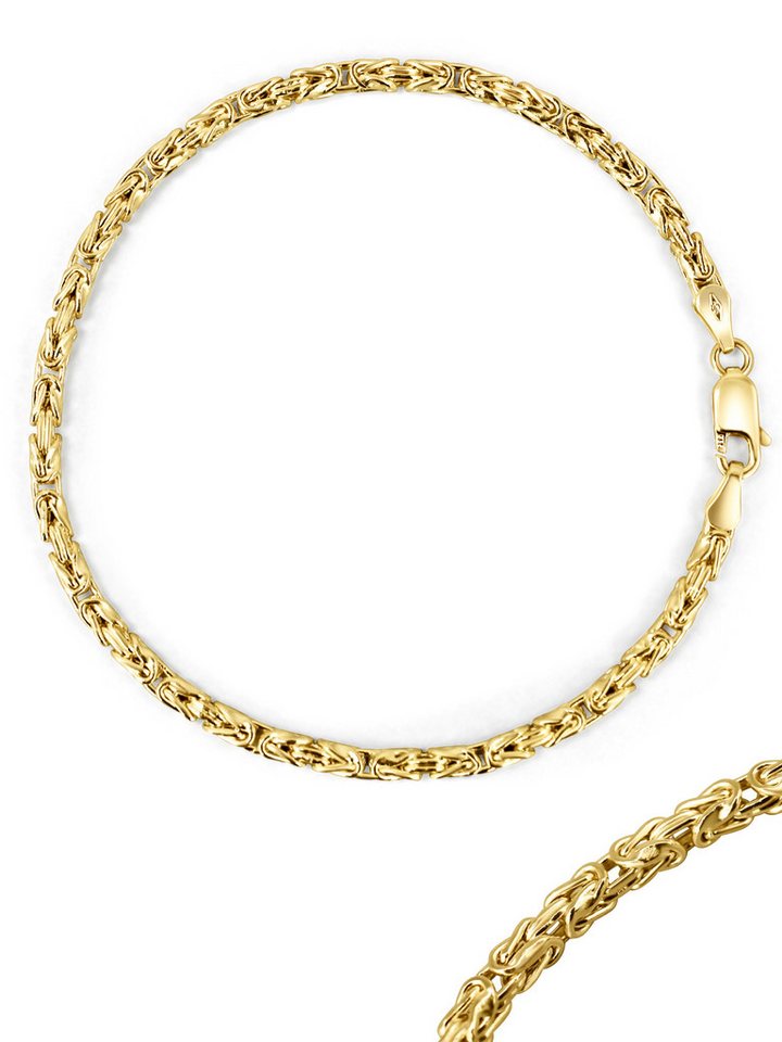 Antares Gold Goldarmband Isabel 14K Gold Königsarmband – 19 cm, 2,5 mm Elegant Design, 585 er Gold von Antares Gold