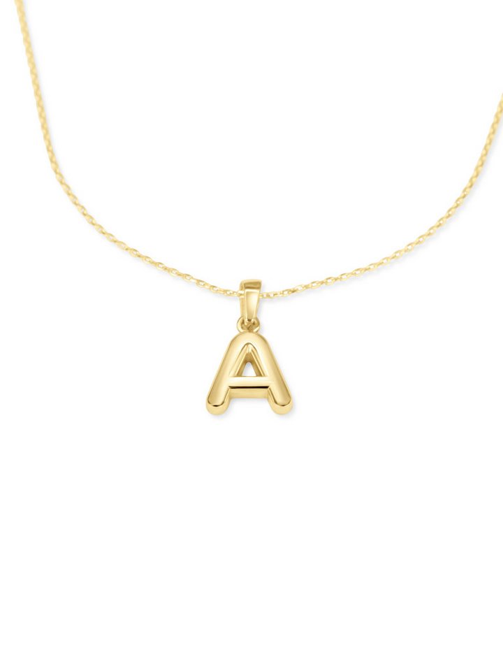 Antares Gold Goldkette 14K 585er Gold Halskette mit Buchstaben-Anhänger von Antares Gold
