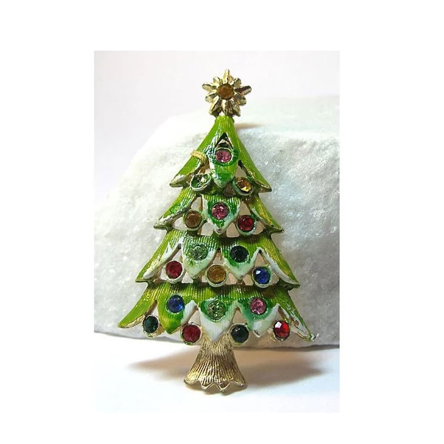 Matt Weihnachtsbaum Pin - Emaille Brosche Urlaub Schmuck von Anteekables