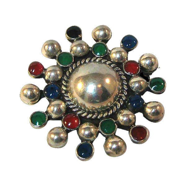 Mexiko Bunt Sterling Pin/Vintage Schmuck Modeschmuck von Anteekables