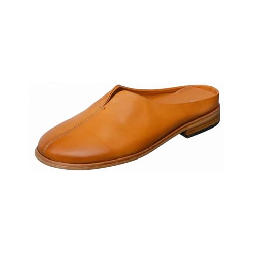 Antelope Damen Leder Closed-Toe Mule Slip On Flach Low Stacked Heel Leona Pantoletten, Hellbraun, 8-8.5 von Antelope