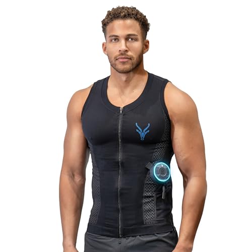 Antelope Evolution EMS Tank Top Herren Größe XL – EMS Trainingsgerät, Bauchtrainer und Rückentrainer, Fitnessgerät für Zuhause oder im Studio, Heimtrainer, unterstützt beim Abnehmen und Muskelaufbau von Antelope
