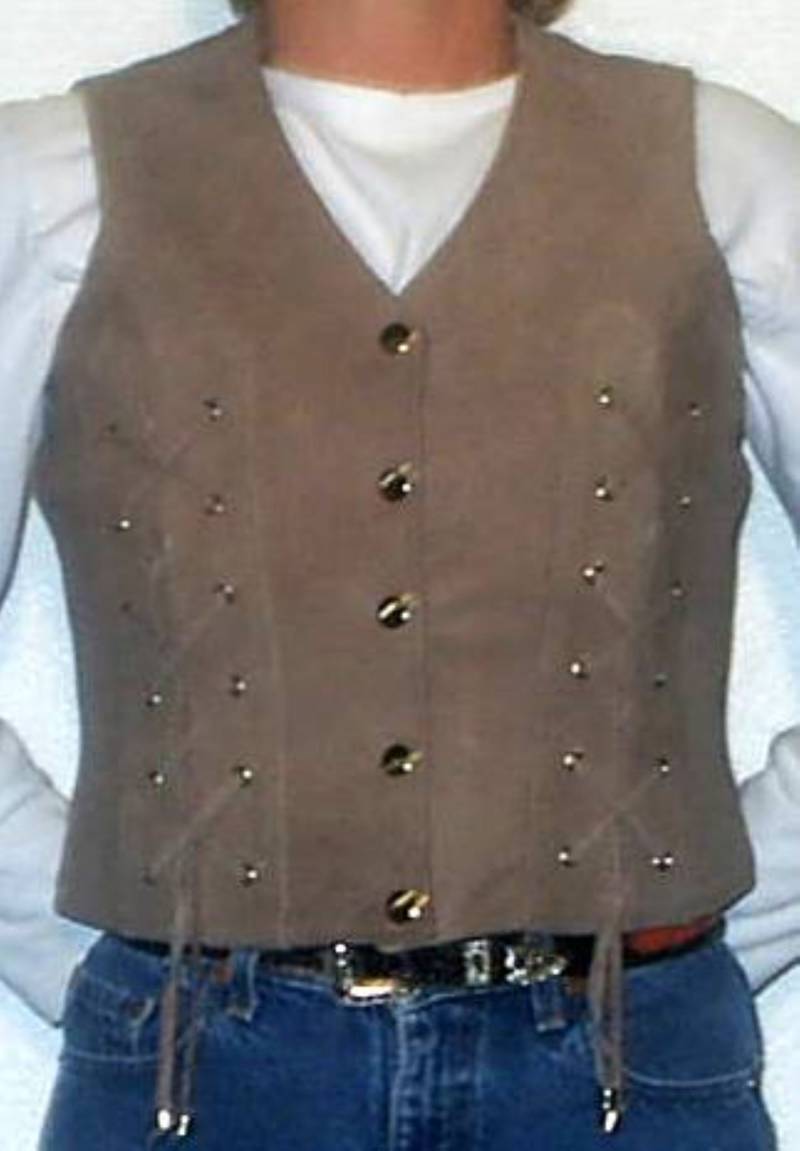 Beunruhigt Braune Biker Weste 1216Brn von AntelopeCreekLeather