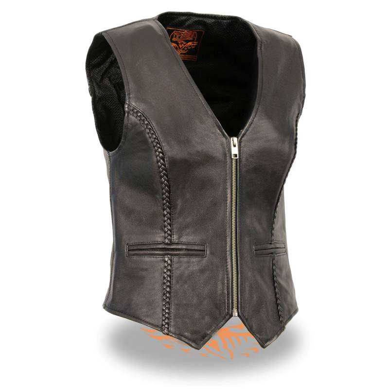 Damen Leder Front Zip Weste Damen Leder Front Zip Weste von AntelopeCreekLeather