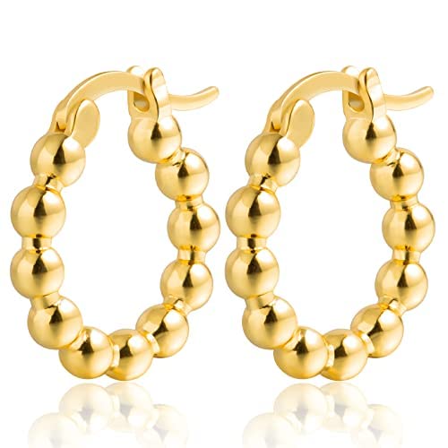 Anten Pink Ohrringe Gold Creolen für Damen, Leichte Goldene Creolen mit 14 Karat Echt Vergoldete, Hypoallergen Schmuck Geschenke für Frauen Damen Mädchen Anten Pink Ohrringe Gold Creolen für Damen, Leichte Goldene Creolen mit 14 Karat Echt Vergoldete, Hypoallergen Schmuck Geschenke für Frauen Damen Mädchen von Anten Pink