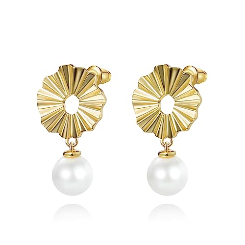 Gold Perlen Ohrringe für Damen | Vergoldete Hängend Ohrringe Schmuck Geschenke für Frauen Freundin Schwester Tochter für Geburtstag Weihnachten Gold Perlen Ohrringe für Damen | Vergoldete Hängend Ohrringe Schmuck Geschenke für Frauen Freundin Schwester Tochter für Geburtstag Weihnachten von Anten Pink