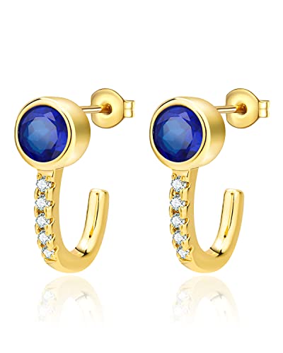 Ohrstecker Gold, Blauen Zirkonia U-Förmigen Ohrringen, 14K Vergoldet Ohrstecker Damen, Schmuck Geschenke für Freundin, Schwester, Tochter Ohrstecker Gold, Blauen Zirkonia U-Förmigen Ohrringen, 14K Vergoldet Ohrstecker Damen, Schmuck Geschenke für Freundin, Schwester, Tochter von Anten Pink