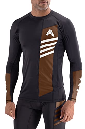 Anthem Athletics Reignite MMA/BJJ Rashguard Herren Langarm Rang - Braun - X-Groß von Anthem Athletics