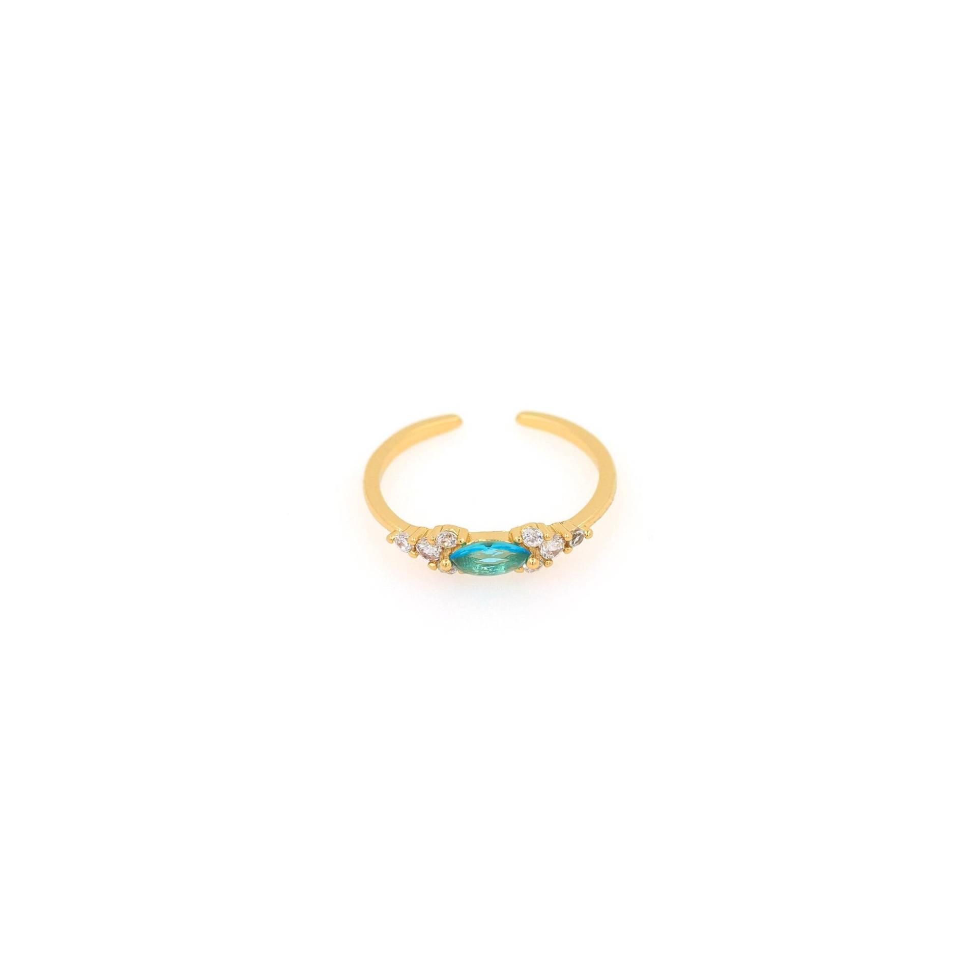 18K Gold Filled Dünne Ringe, Micro Paved Zirkon Verstellbare Zarte Minimalist Mode Damen Ringe von Antholny