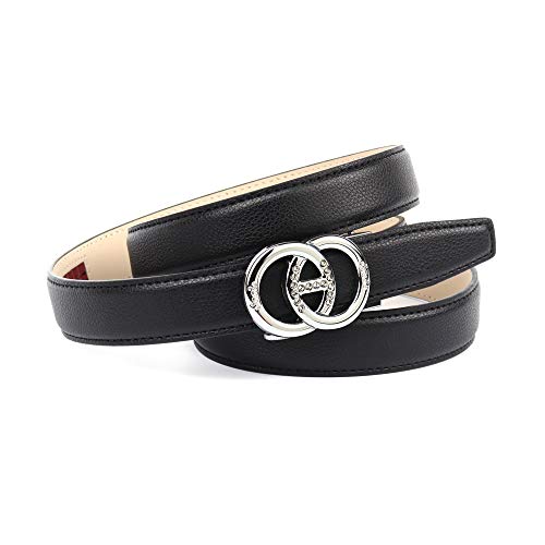 Anthoni Crown Damen Ledergürtel Gürtel, Schwarz, 110 von Anthoni Crown