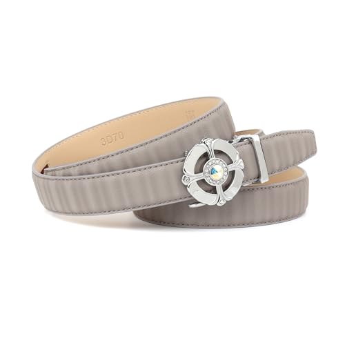 Anthoni Crown Damen Schmaler Raster Automatik 1SCA3D7025 Gürtel, Grau, 85 von Anthoni Crown
