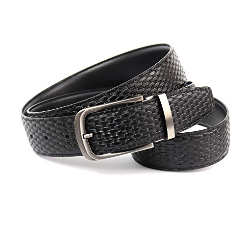 Anthoni Crown Herren Leder Wendegürtel Gürtel, Schwarz, 100 von Anthoni Crown