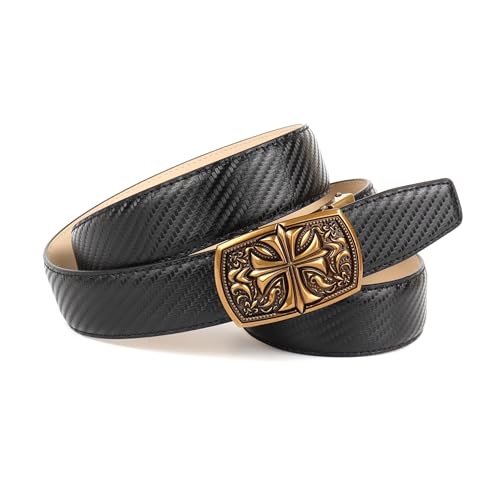 Anthoni Crown Herren Ledergürtel 1CWKB10-85 Gürtel, Schwarz, 110 von Anthoni Crown