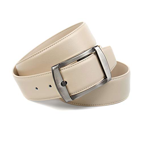 Anthoni Crown Herren Ledergürtel Gürtel, Beige, 110 von Anthoni Crown