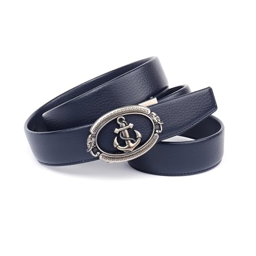 Anthoni Crown Herren Ledergürtel Gürtel, Dunkelblau, 105 von Anthoni Crown
