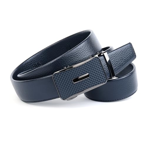Anthoni Crown Herren Ledergürtel Gürtel, Dunkleblau, 110 von Anthoni Crown