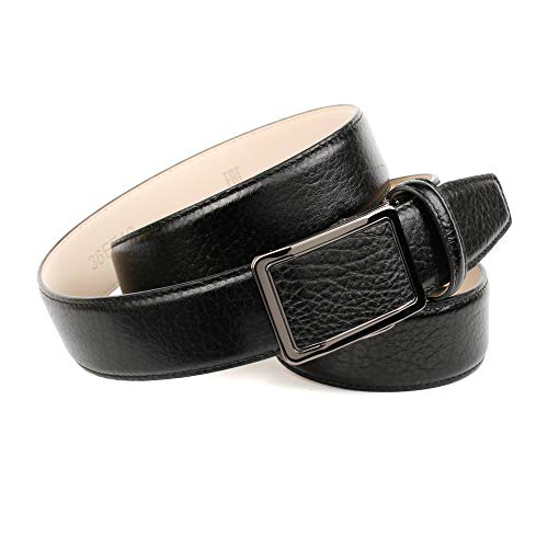 Anthoni Crown Herren Ledergürtel Gürtel, Schwarz, 100 von Anthoni Crown
