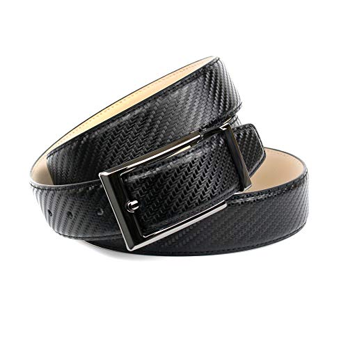 Anthoni Crown Herren Ledergürtel Gürtel, Schwarz, 110 von Anthoni Crown