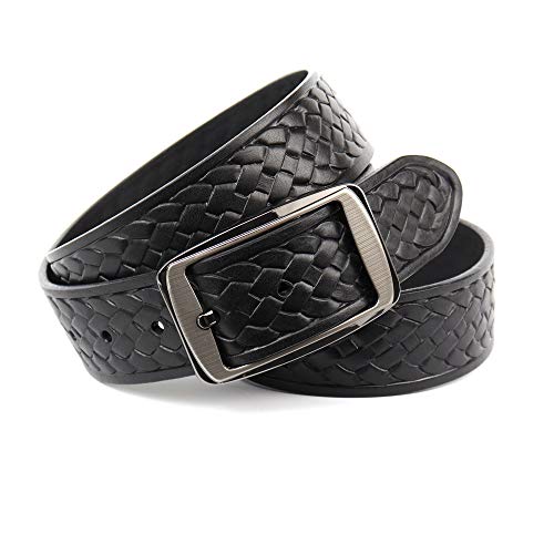 Anthoni Crown Herren Ledergürtel Gürtel, Schwarz, 95 von Anthoni Crown