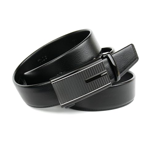 Anthoni Crown Herren Ledergürtel Gürtel, schwarz, 85 von Anthoni Crown