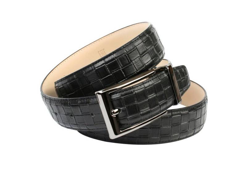 Anthoni Crown Ledergürtel Eleganter Ledergürtel mit Flecht-Prägung von Anthoni Crown