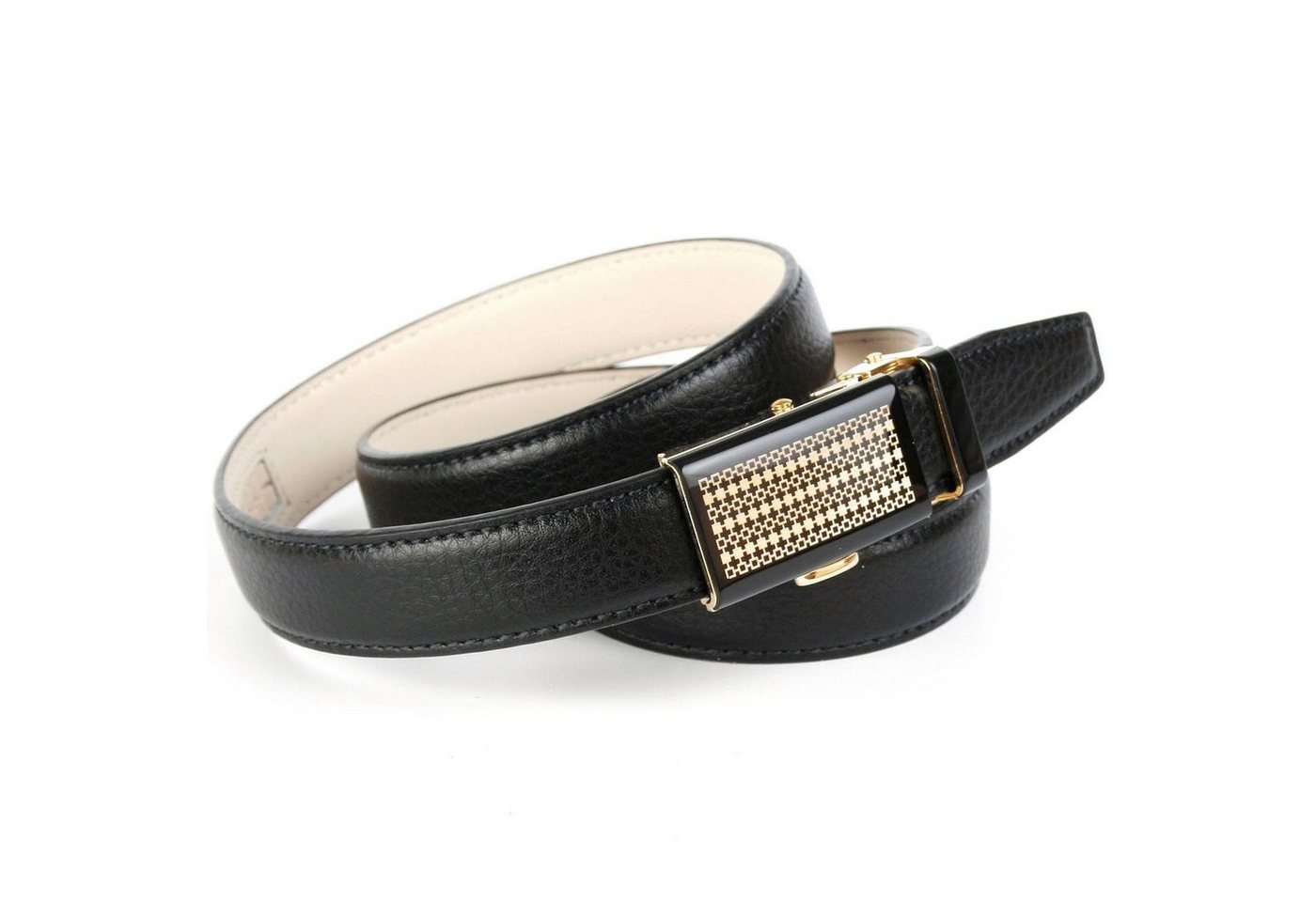 Anthoni Crown Ledergürtel Schließe in Bicolor-Optik von Anthoni Crown