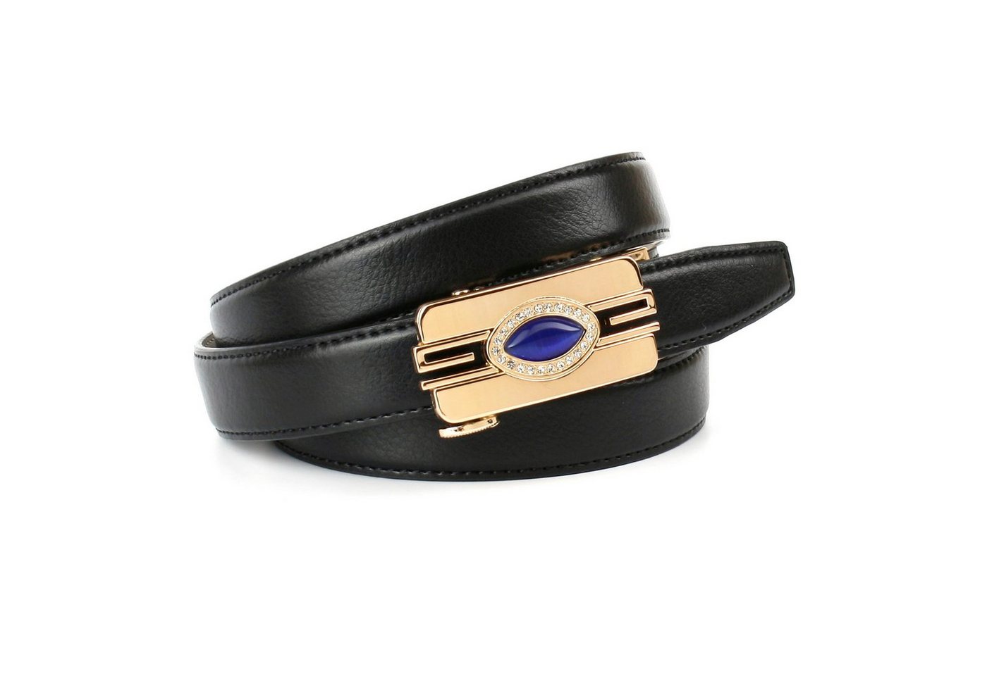 Anthoni Crown Ledergürtel Schließe mit blauem Schmuckstein von Anthoni Crown