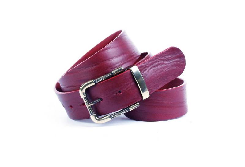 Anthoni Crown Ledergürtel Volledergürtel in weinrot von Anthoni Crown