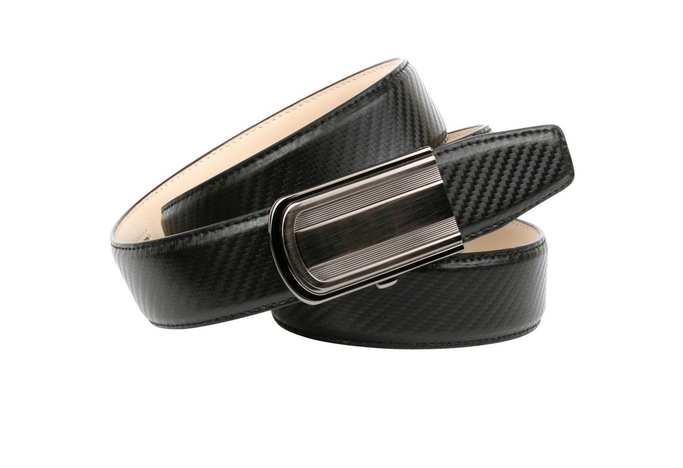 Anthoni Crown Ledergürtel in Carbon-Look von Anthoni Crown