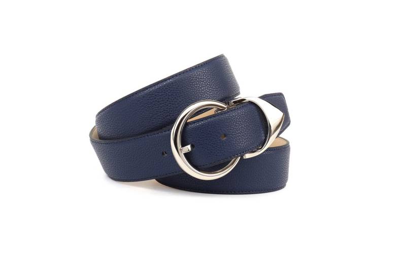 Anthoni Crown Ledergürtel in Hirschprägung mit abgesteppten Rändern von Anthoni Crown