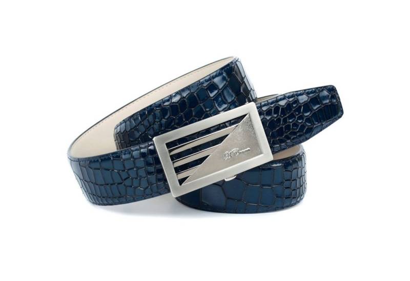 Anthoni Crown Ledergürtel in Kroko-Design, leicht glänzende Oberfläche, elegant von Anthoni Crown