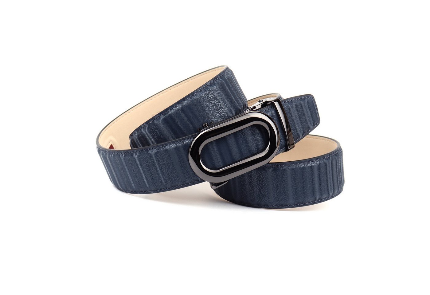 Anthoni Crown Ledergürtel in elegantem Design mit auffallender Schließe, leicht bombiert von Anthoni Crown