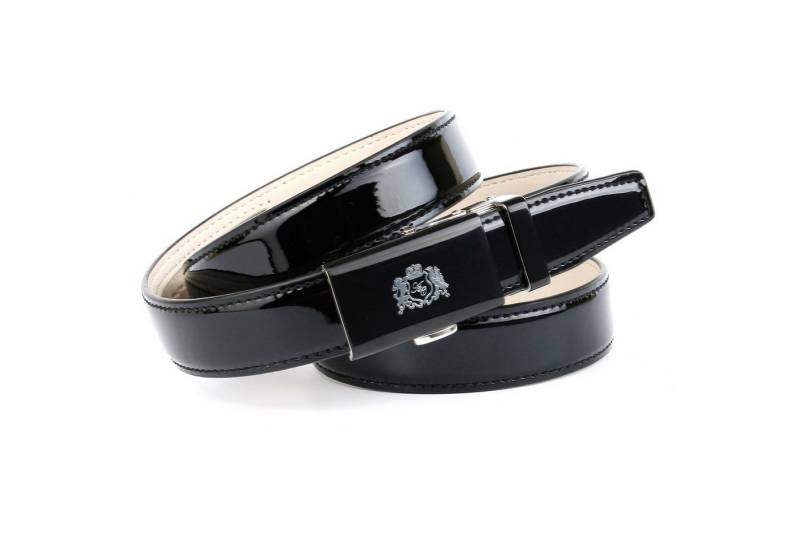 Anthoni Crown Ledergürtel mit silberfarbener Glas-Schließe von Anthoni Crown