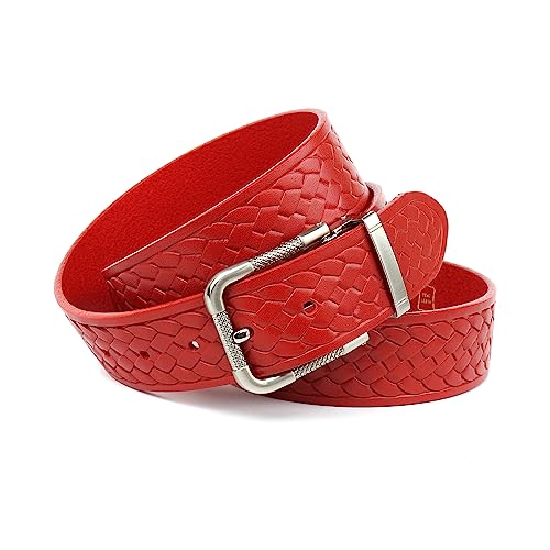 Anthoni Crown Unisex Damengürtel Gürtel, Rot, 100 von Anthoni Crown