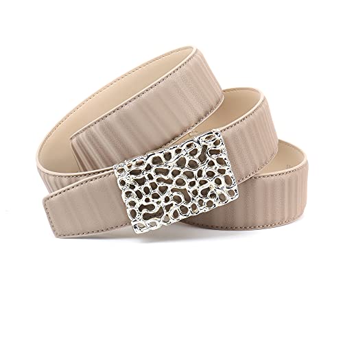 Anthoni Crown Unisex Ledergürtel Gürtel, Beige, 90 von Anthoni Crown
