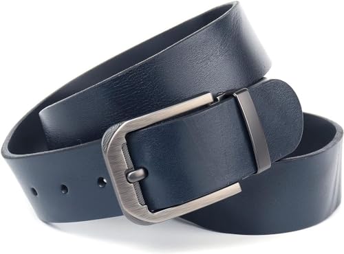 Anthoni Crown Unisex Ledergürtel Gürtel, Dunkelblau, 115 von Anthoni Crown